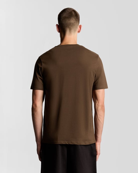 Lyle & Scott Baumwoll-T-Shirt mit Rundhalsausschnitt - Braun - Image 4