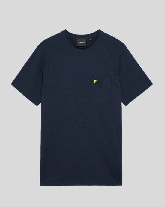 Lyle & Scott Raglan-T-Shirt aus Leinenmischung – Marineblau - Image 5