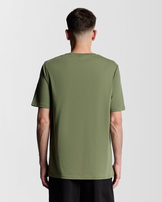 Lyle & Scott Schriftlogo Baumwoll Rundhals-T-Shirt - Grün - Image 4