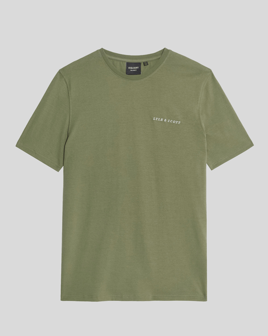 Lyle & Scott Schriftlogo Baumwoll Rundhals-T-Shirt - Grün - Image 5