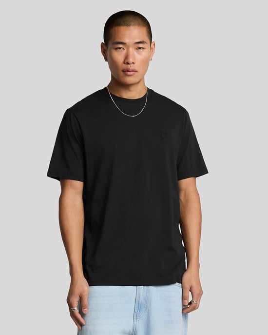 Lyle & Scott T-Shirt aus superfeiner Baumwolle – Schwarz - Image 1