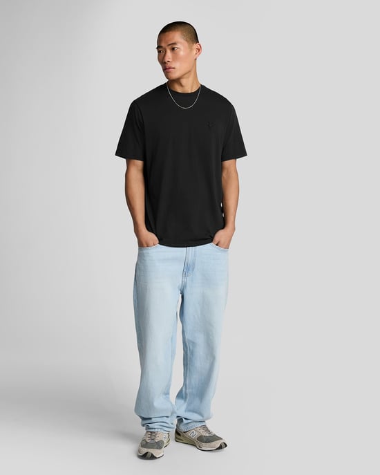 Lyle & Scott T-Shirt aus superfeiner Baumwolle – Schwarz - Image 2