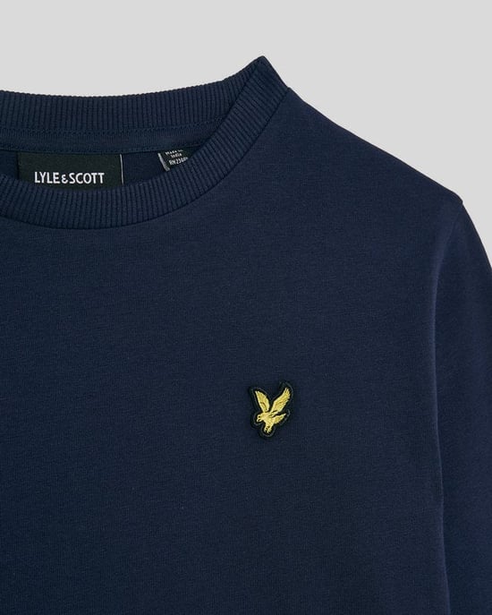 Lyle & Scott Langarm-Baumwoll-T-Shirt für Jungen – Marineblau - Image 2