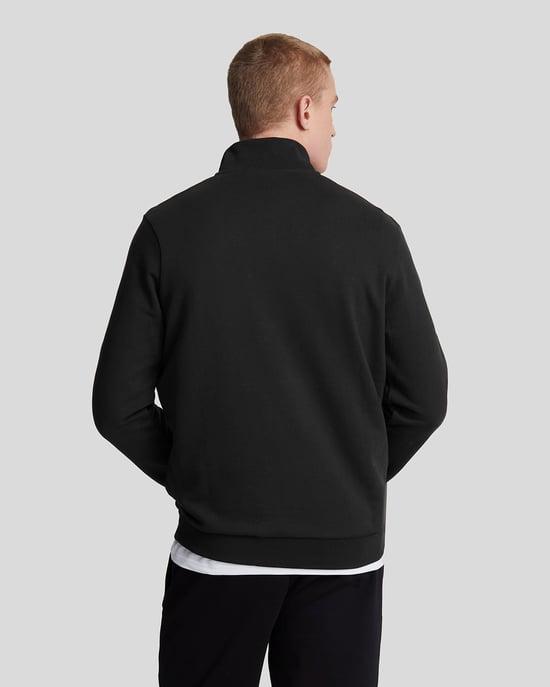 Lyle & Scott – Loopback-Sweatshirt aus Baumwolle mit 1/4-Reißverschluss – Schwarz - Image 3