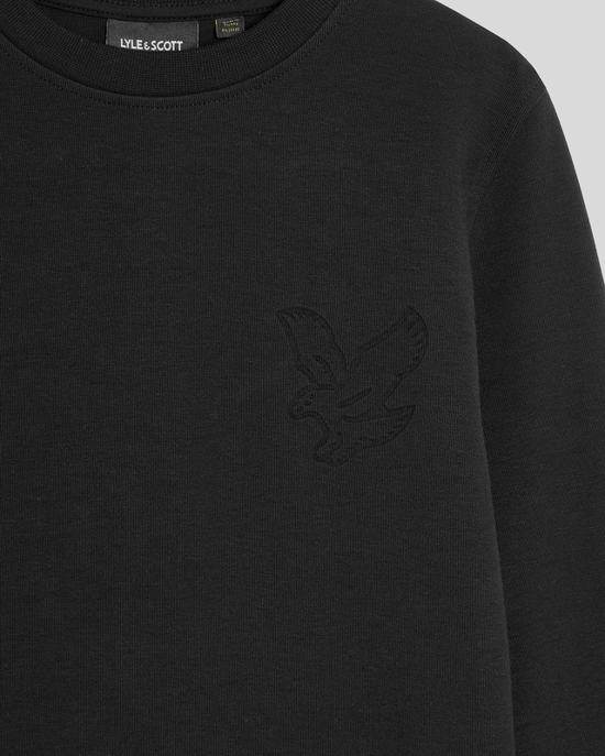 Lyle & Scott Jungen-Sweatshirt mit geprägtem Adler und Rundhalsausschnitt – Schwarz - Image 3