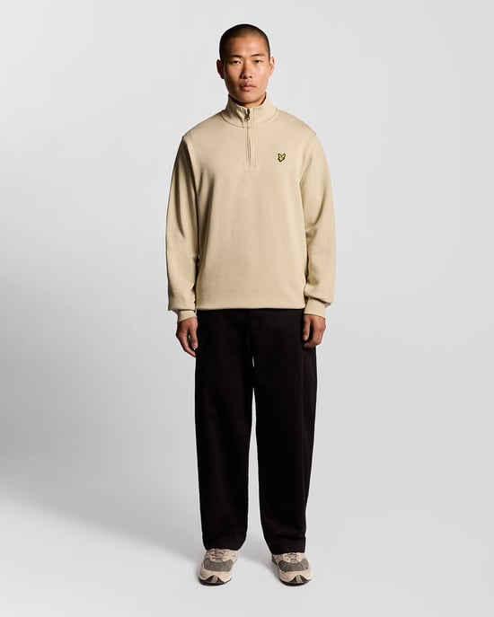 Lyle & Scott Baumwoll Loopback 1/4 Zip Sweatshirt - Grau - Image 2
