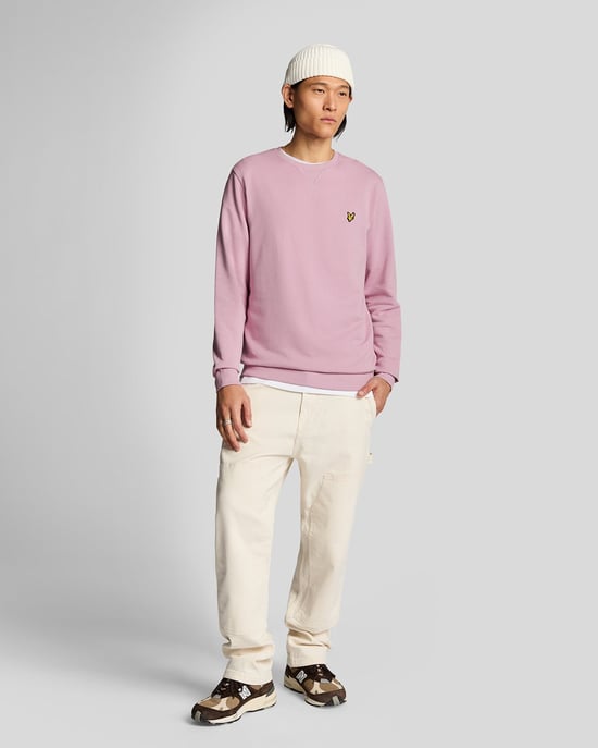 Lyle & Scott Baumwoll-Pullover mit Rundhalsausschnitt - Rosa - Image 2