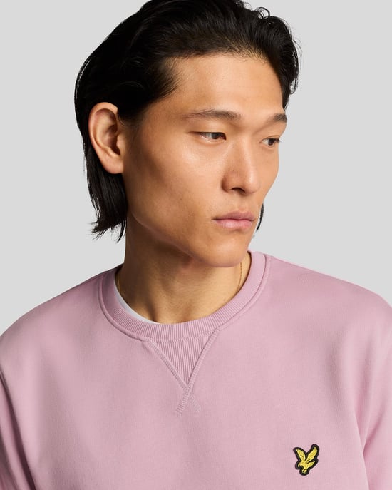 Lyle & Scott Baumwoll-Pullover mit Rundhalsausschnitt - Rosa - Image 4