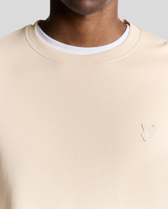 Lyle & Scott Sweatshirt aus superfeiner Baumwolle mit Rundhalsausschnitt – Rosa - Image 3
