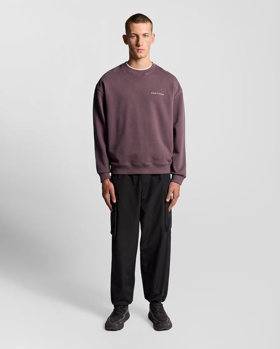 Lyle & Scott – Fleece-Sweatshirt mit Brushback-Schriftzug – Rot - Image 2