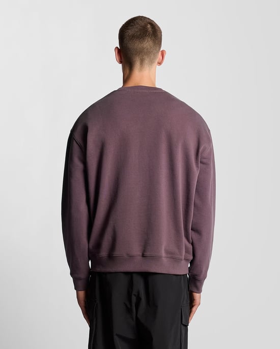 Lyle & Scott – Fleece-Sweatshirt mit Brushback-Schriftzug – Rot - Image 4