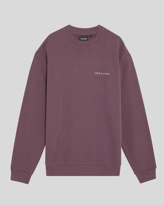 Lyle & Scott – Fleece-Sweatshirt mit Brushback-Schriftzug – Rot - Image 5