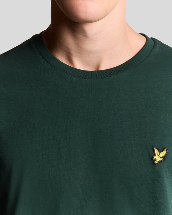 Lyle & Scott Baumwoll-T-Shirt mit Rundhalsausschnitt - Grün - Image 3