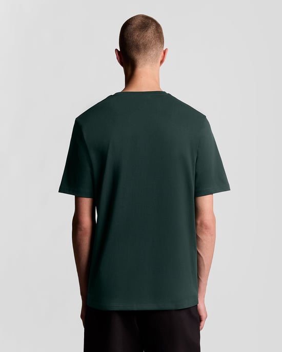 Lyle & Scott Baumwoll-T-Shirt mit Rundhalsausschnitt - Grün - Image 4