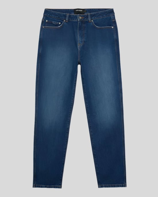 Lyle & Scott – Tapered-Jeans in normaler Passform – Blau - Image 5