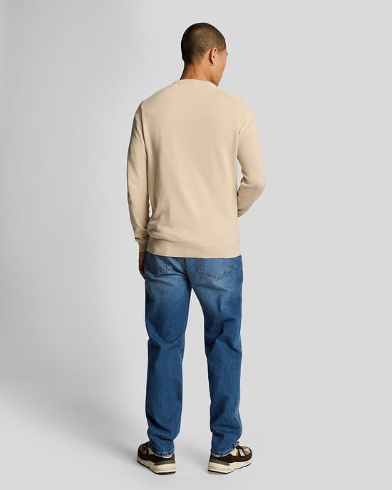 Lyle & Scott – Tapered-Jeans in normaler Passform – Blau - Image 3