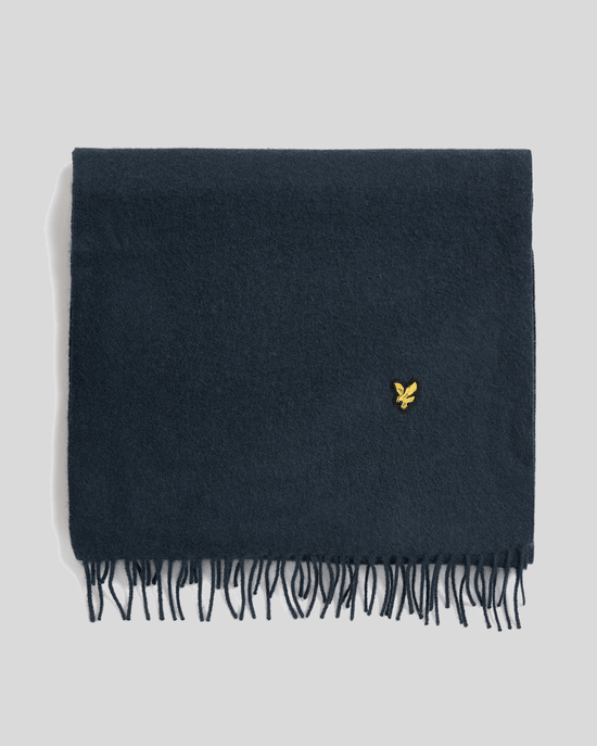 Lyle & Scott Schal aus Lammwollmischung - Marineblau - Image 1