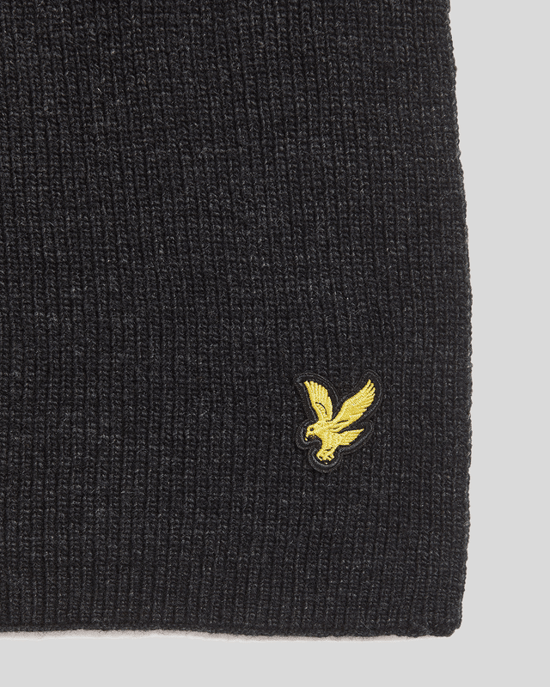 Lyle & Scott Gerippter Schal aus Lammwollmischung - Blau - Image 2