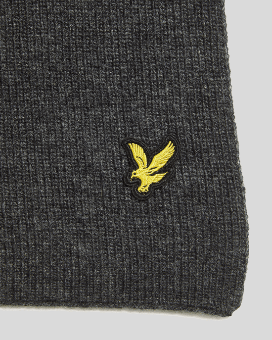 Lyle & Scott Gerippter Schal aus Lammwollmischung - Grau - Image 2
