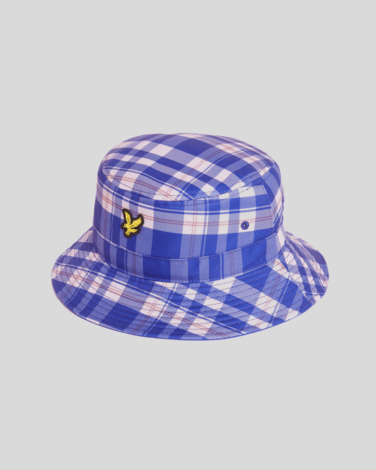 Lyle & Scott Fischerhut mit Schottenkaromuster - Blau - Image 2