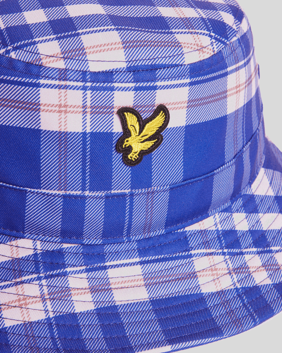 Lyle & Scott Fischerhut mit Schottenkaromuster - Blau - Image 3