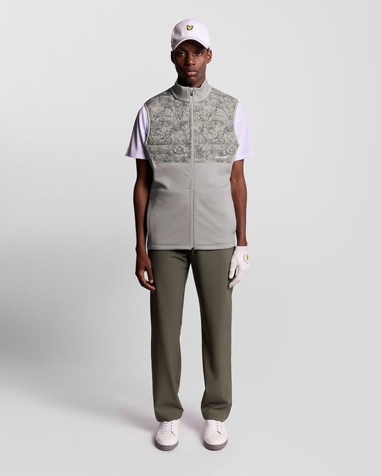 Lyle & Scott Golf Winddichte Printweste – Grau - Image 2