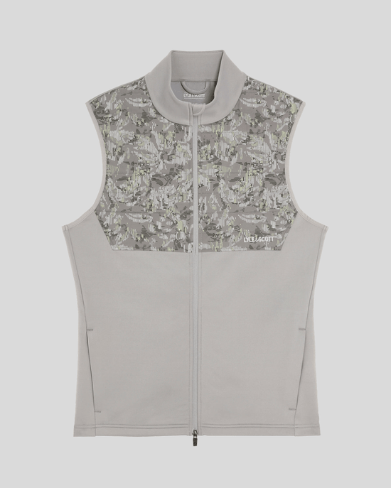 Lyle & Scott Golf Winddichte Printweste – Grau - Image 5