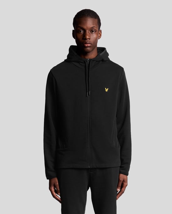 Lyle & Scott Sports Tape Trainingsjacke – Schwarz - Image 1