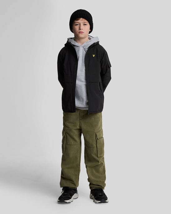 Lyle & Scott Windbreaker-Jacke mit Kapuze für Jungen – Schwarz - Image 2