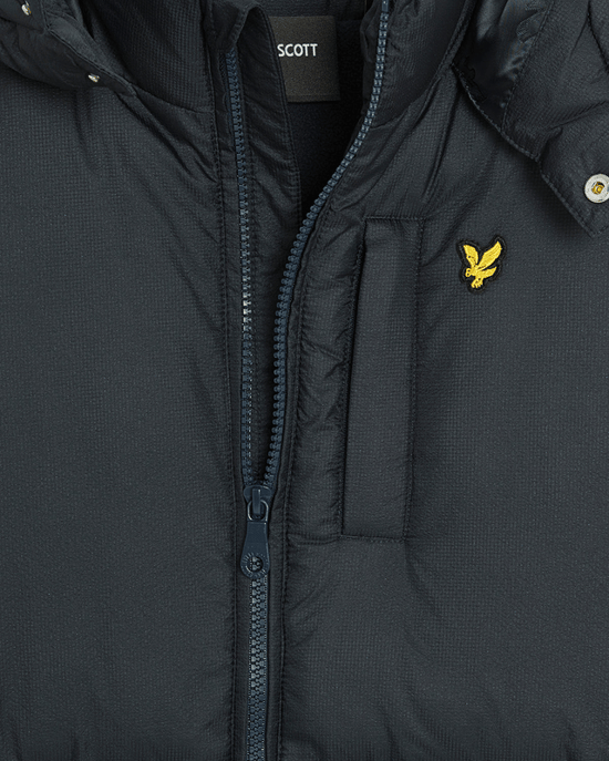 Lyle & Scott Jungen-Steppmantel aus Ripstop, Marineblau - Image 3
