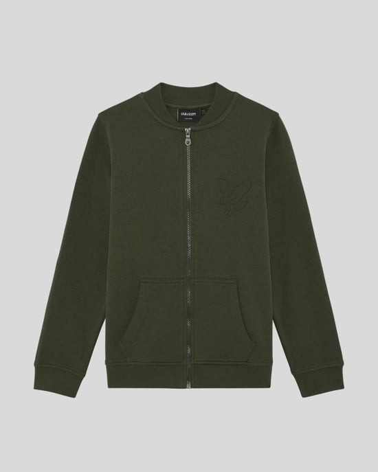 Lyle & Scott Trainingsjacke mit geprägtem Adler für Jungen – Grün - Image 1