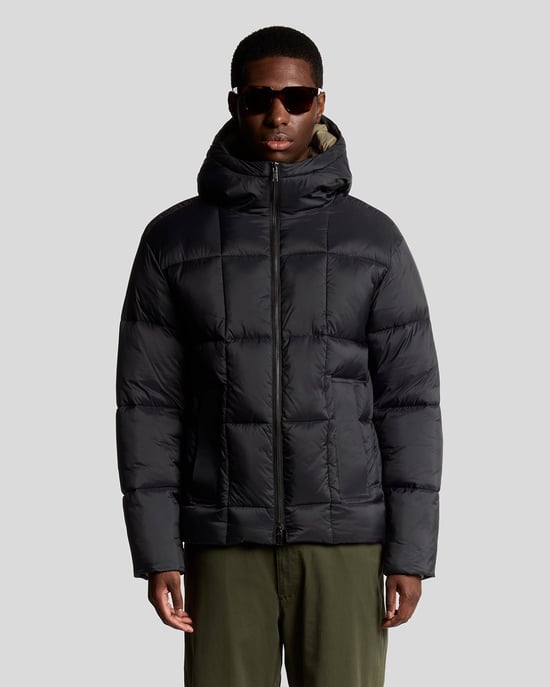 Lyle & Scott Square Cocoon Pufferjacke - Schwarz - Image 1