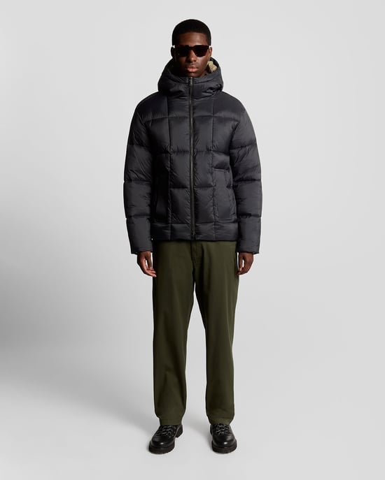 Lyle & Scott Square Cocoon Pufferjacke - Schwarz - Image 2