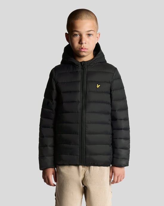 Lyle & Scott Leichte, wattierte Jacke für Jungen – Schwarz - Image 1
