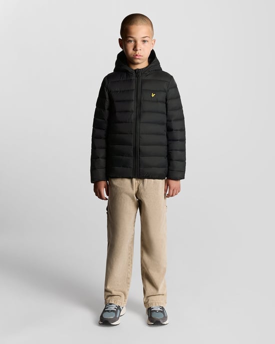 Lyle & Scott Leichte, wattierte Jacke für Jungen – Schwarz - Image 2