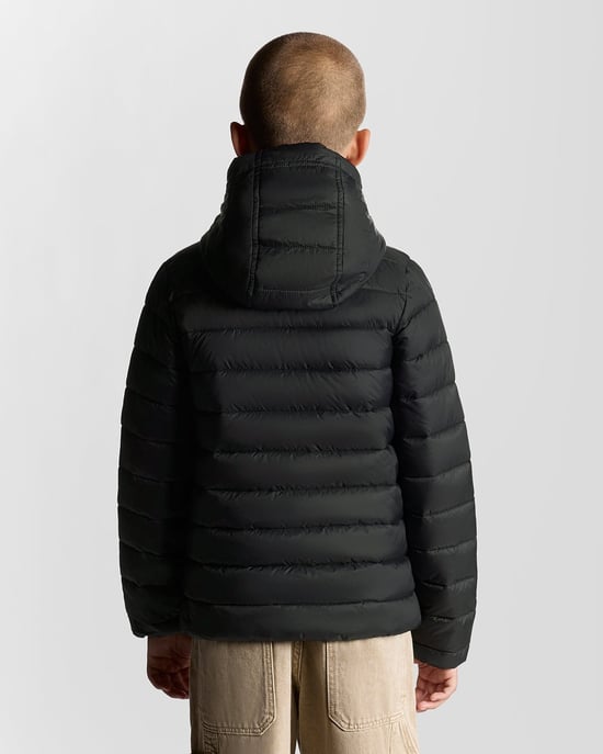 Lyle & Scott Leichte, wattierte Jacke für Jungen – Schwarz - Image 4