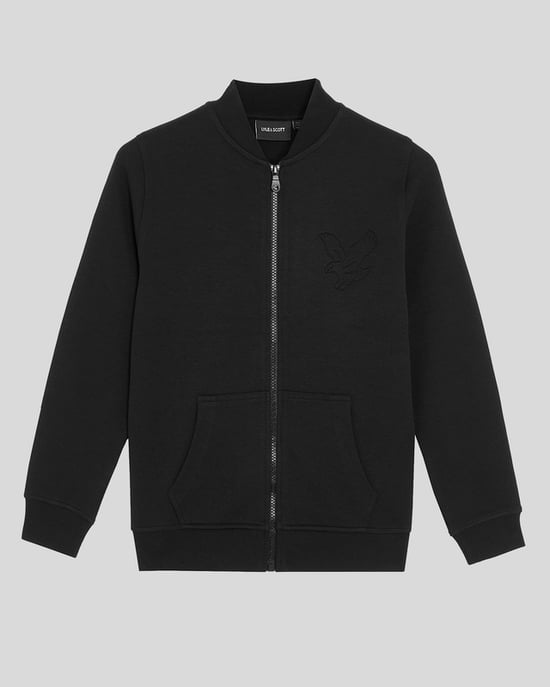 Lyle & Scott Trainingsjacke mit geprägtem Adler für Jungen – Schwarz - Image 1
