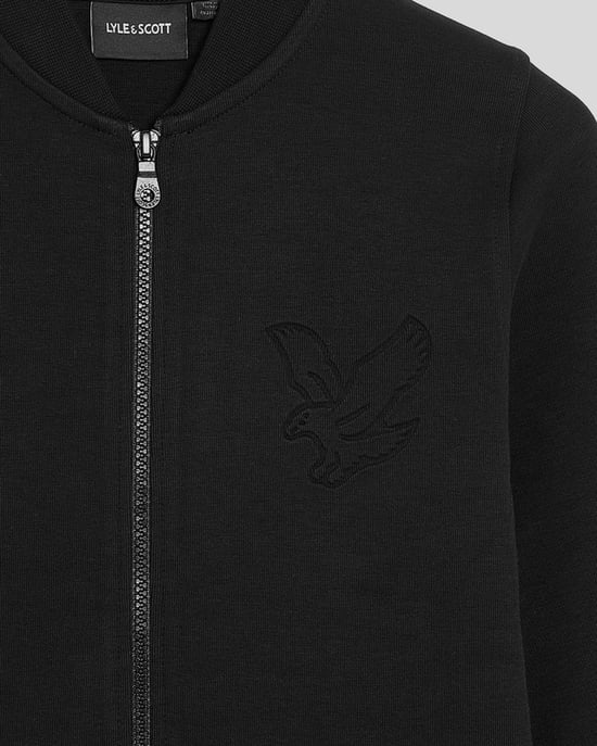 Lyle & Scott Trainingsjacke mit geprägtem Adler für Jungen – Schwarz - Image 3
