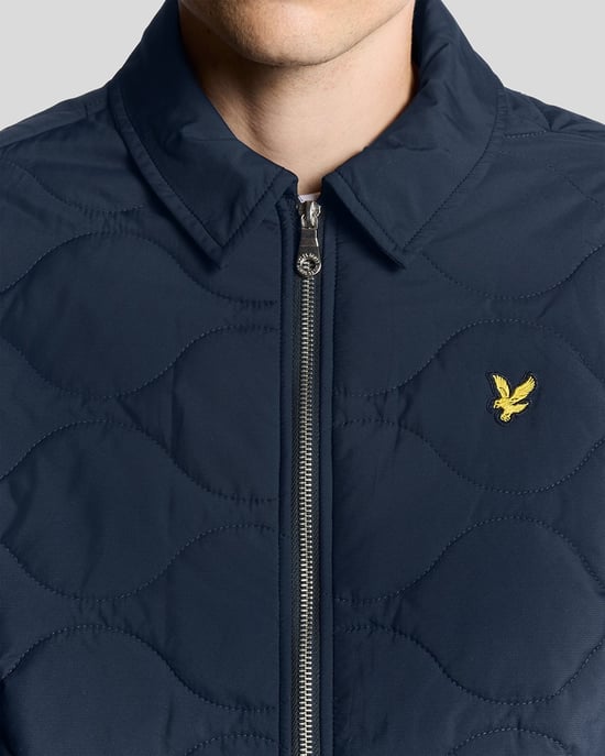 Lyle & Scott Wasserabweisende Ripstop-Steppjacke – Marineblau - Image 3