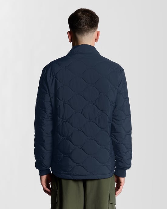 Lyle & Scott Wasserabweisende Ripstop-Steppjacke – Marineblau - Image 4