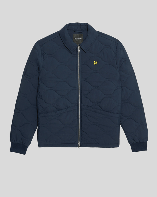 Lyle & Scott Wasserabweisende Ripstop-Steppjacke – Marineblau - Image 5