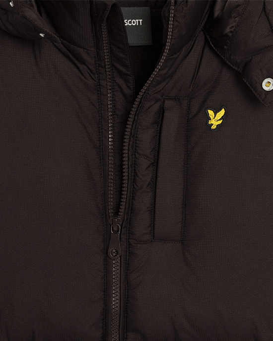 Lyle & Scott Jungen Ripstop Steppmantel - Schwarz - Image 3
