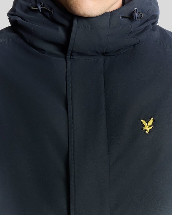 Lyle & Scott Schwerer Parka mit Kapuze – Marineblau - Image 3
