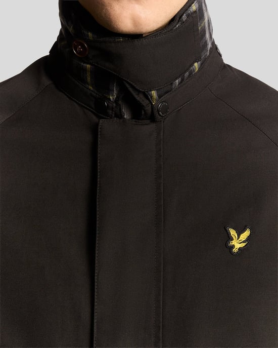 Lyle & Scott Jagdjacke mit Tartan-Futter – Schwarz - Image 3