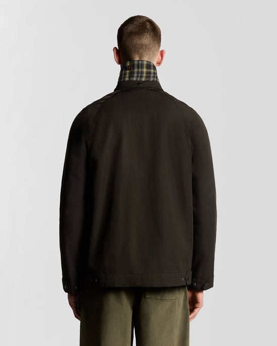 Lyle & Scott Jagdjacke mit Tartan-Futter – Schwarz - Image 4