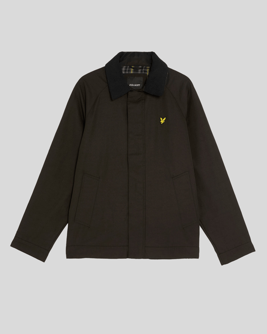 Lyle & Scott Jagdjacke mit Tartan-Futter – Schwarz - Image 5