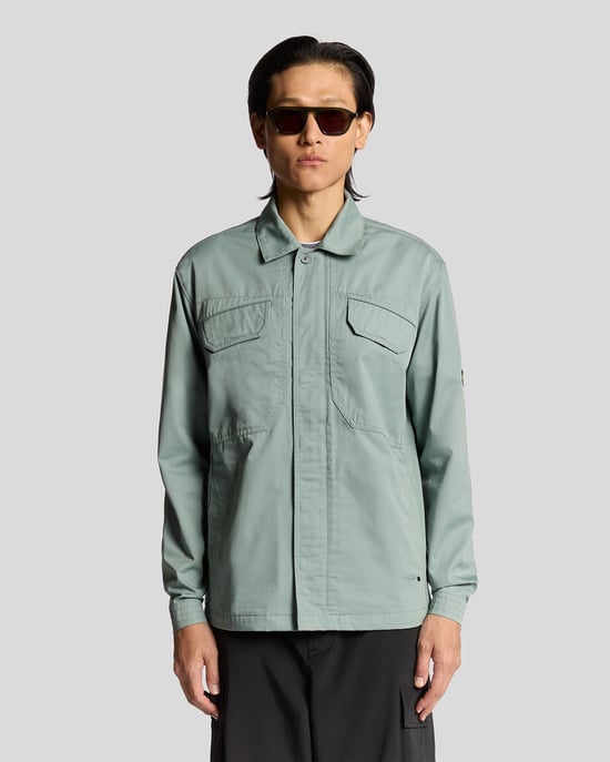 Lyle & Scott Multi Pocket Full Zip Overshirt - Blau - Image 1
