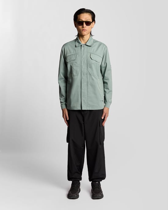 Lyle & Scott Multi Pocket Full Zip Overshirt - Blau - Image 2