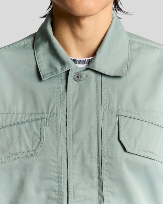 Lyle & Scott Multi Pocket Full Zip Overshirt - Blau - Image 3