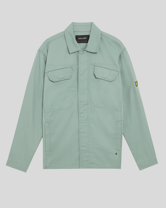 Lyle & Scott Multi Pocket Full Zip Overshirt - Blau - Image 5